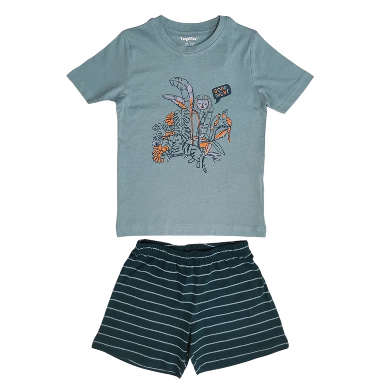 ست تی‌شرت آستین کوتاه و شلوارک راحتی دخترانه لوپیلو مدل A001