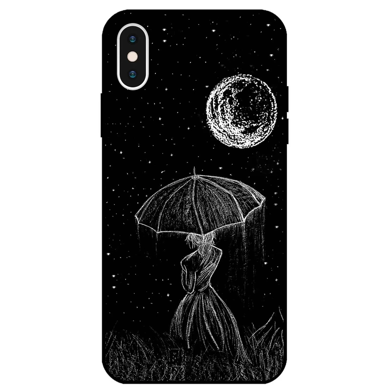 کاور مگافون طرح دختر و ماه مدل 1369 مناسب برای گوشی موبایل اپل iPhone X / XS                