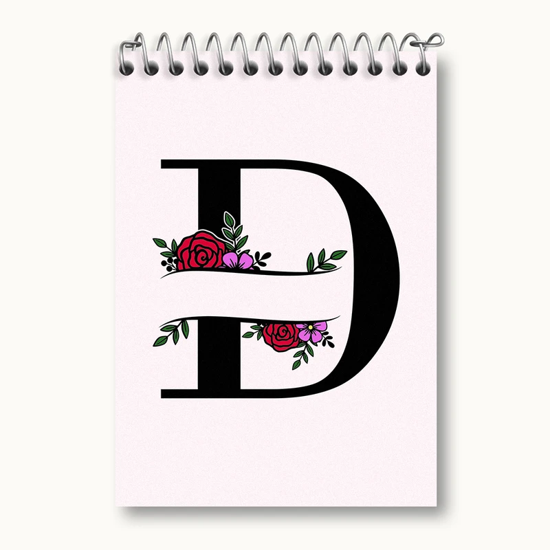 دفتر یادداشت 50 برگ خندالو طرح حرف D کد N3339