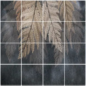 تایل سقفی آسمان مجازی طرح برگ کد 3D2040-16 سایز 60x60 سانتی متر مجموعه 16عددی