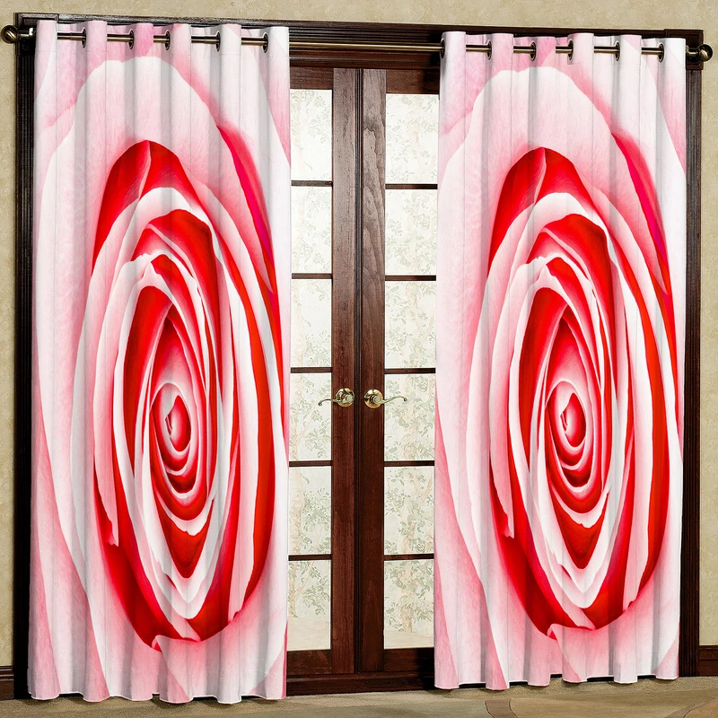  پرده مدل گل رز مخمل پانچی کد 287 سایز 140x280 سانتی متر