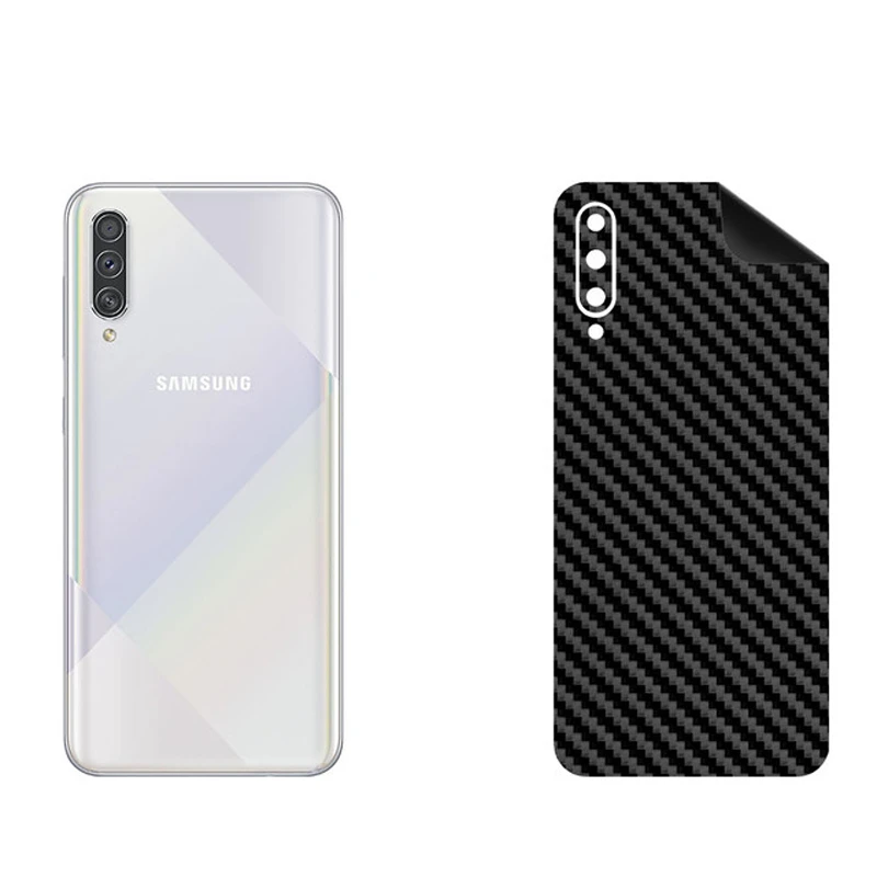 برچسب پوششی بستور مدل BT-Fiber طرح فیبر کربن مناسب برای گوشی موبایل سامسونگ Galaxy A50s