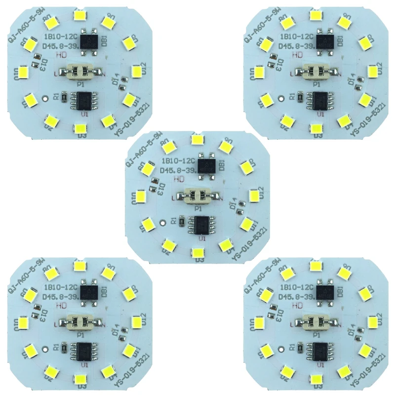 چیپ ال ای دی 9 وات مدل سوکت دار بسته 5 عددی