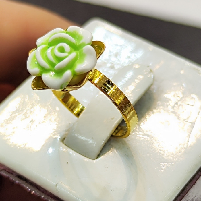 انگشتر دخترانه مدل گل رز کد 14