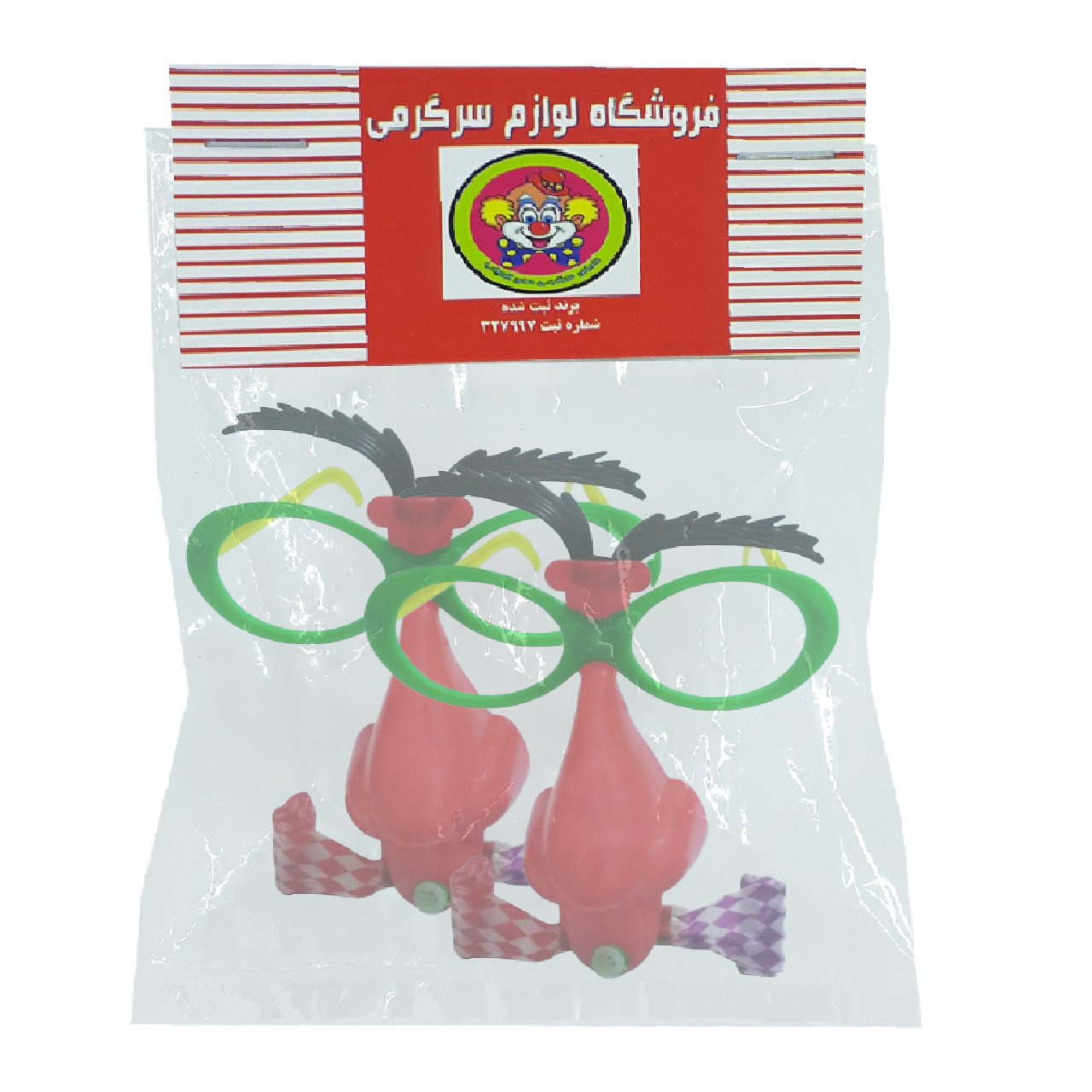 ابزار نمایشی دنیای سرگرمی های کمیاب مدل عینک سیبیل فوتی بسته 2 عددی