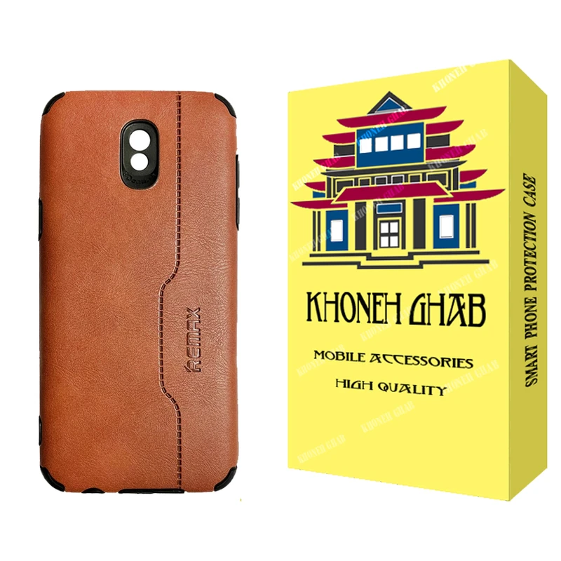 کاور خونه قاب مدل چرم طرح REMAX مناسب برای گوشی موبایل سامسونگ Galaxy J7 Pro