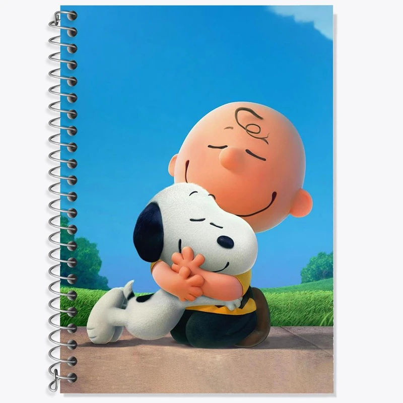 دفتر زبان 50 برگ خندالو مدل دو خط طرح انیمیشن اسنوپی Snoopy کد 13888