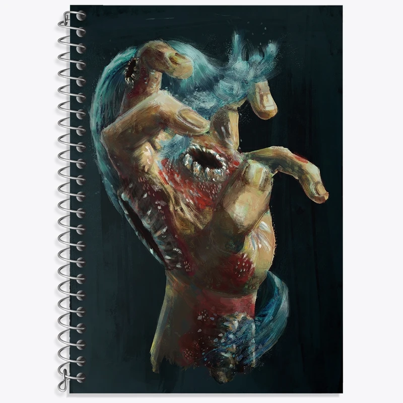 دفتر زبان 50 برگ خندالو مدل دو خط طرح بازی بایوشاک (Bioshock) کد 31343