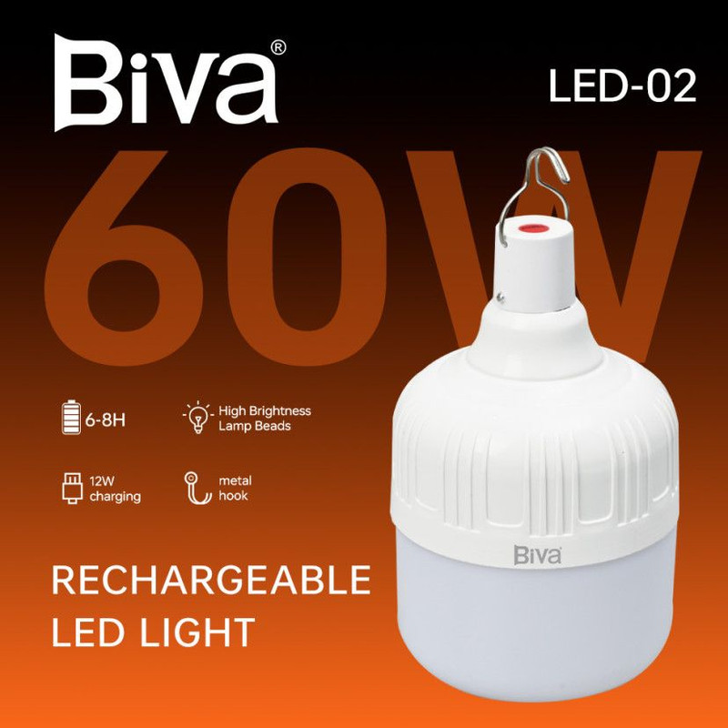 چراغ آویز چادر بیوا  مدل LED02 با نور مهتابی