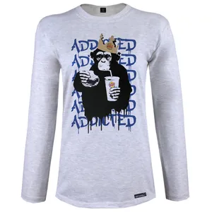 تی شرت آستین بلند زنانه 27 مدل Addicted Gallery کد MH1402