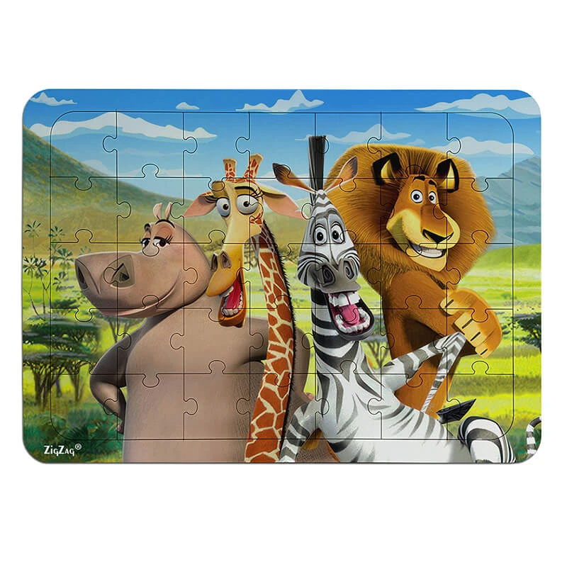 پازل 35 تکه زیگ زاگ مدل چوبی ماداگاسکار کد 351058