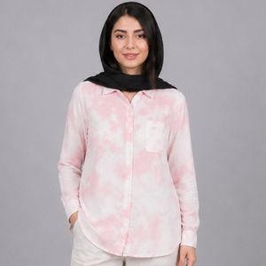 شومیز آستین بلند یقه برگردان زنانه مدل 4106