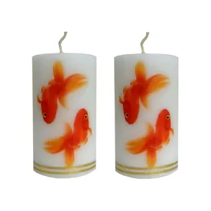 شمع مدل ماهی قرمز هفت سین بسته دو عددی