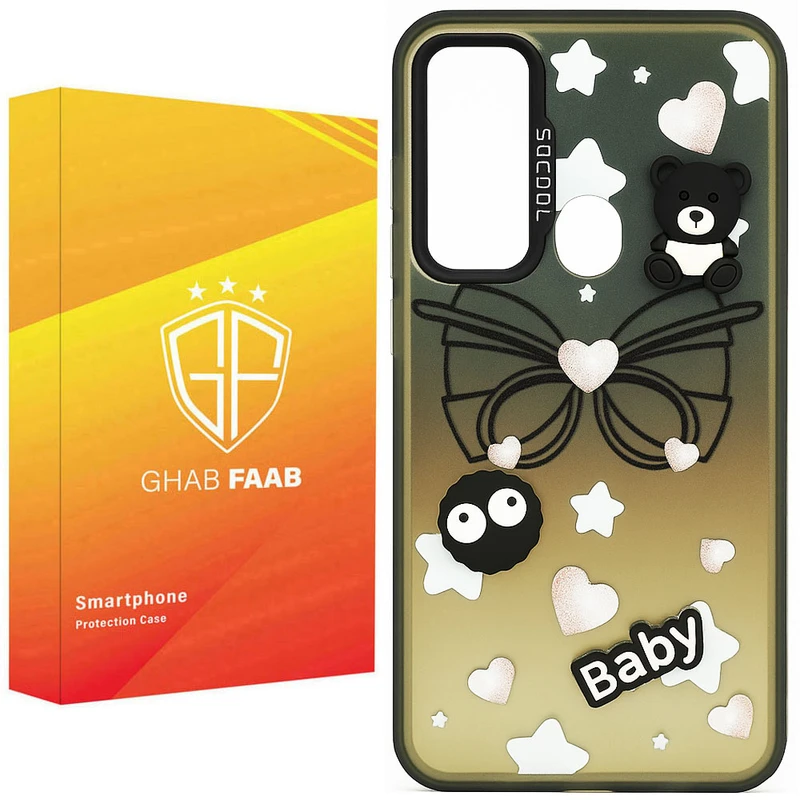 کاور قاب فاب مدل سوکول برجسته طرح دخترانه مناسب برای گوشی موبایل شیائومی Redmi Note 8