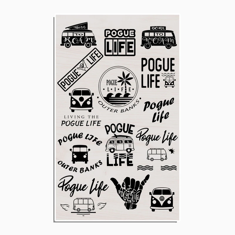 استیکر لپ تاپ و موبایل گوفی طرح زندگی مدل PogLife