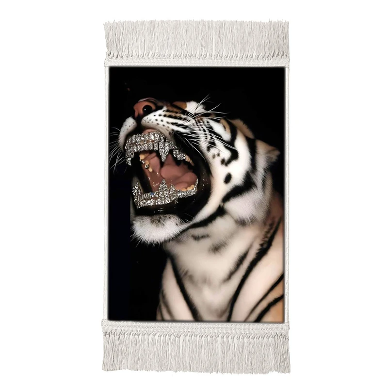 تابلو فرش ماشینی طرح ببر 002