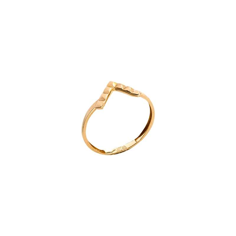 انگشتر طلا 18 عیار زنانه الی گالری مدل وی نیزه ای کد 54 انگشتر طلا 18 عیار زنانه الی گالری مدل وی نیزه ای کد 54