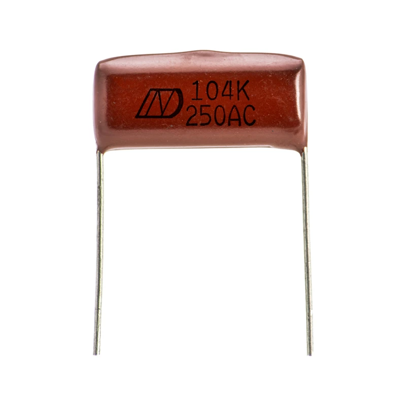 خازن پلی استر 100 نانو فاراد مدل 104k AC بسته 50 عددی