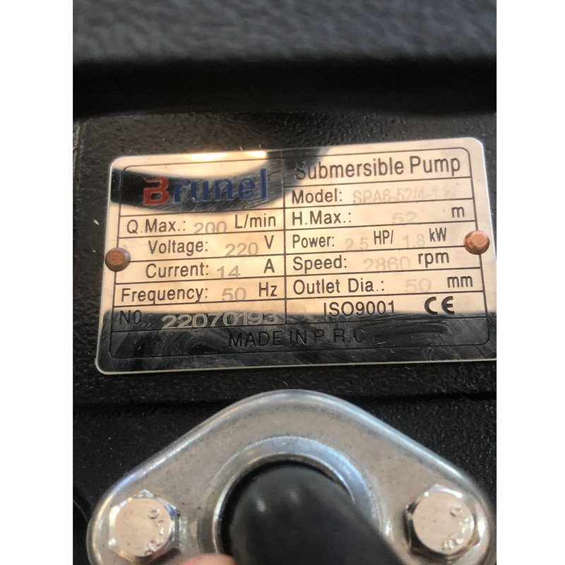 پمپ کف کش برونل مدل SPA6-52/4-1