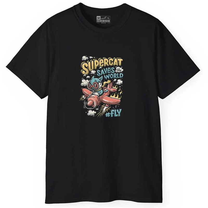 تی شرت آستین کوتاه مردانه پاد آفرین مدل اسپرت متن دار کد 0707