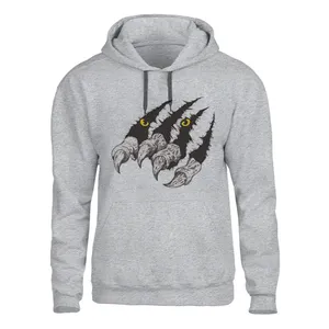 هودی مردانه مدل ببر  کد 189 رنگ طوسی