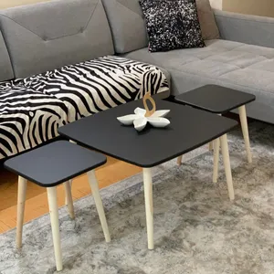 میز پذیرایی مربع مدل کیان کد 22 مجموعه 3 عددی