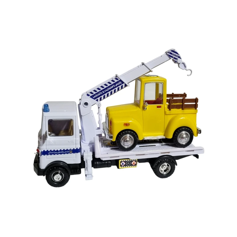 ماشین بازی مدل جرثقیل حمل ماشین مجموعه 2 عددی کد H3