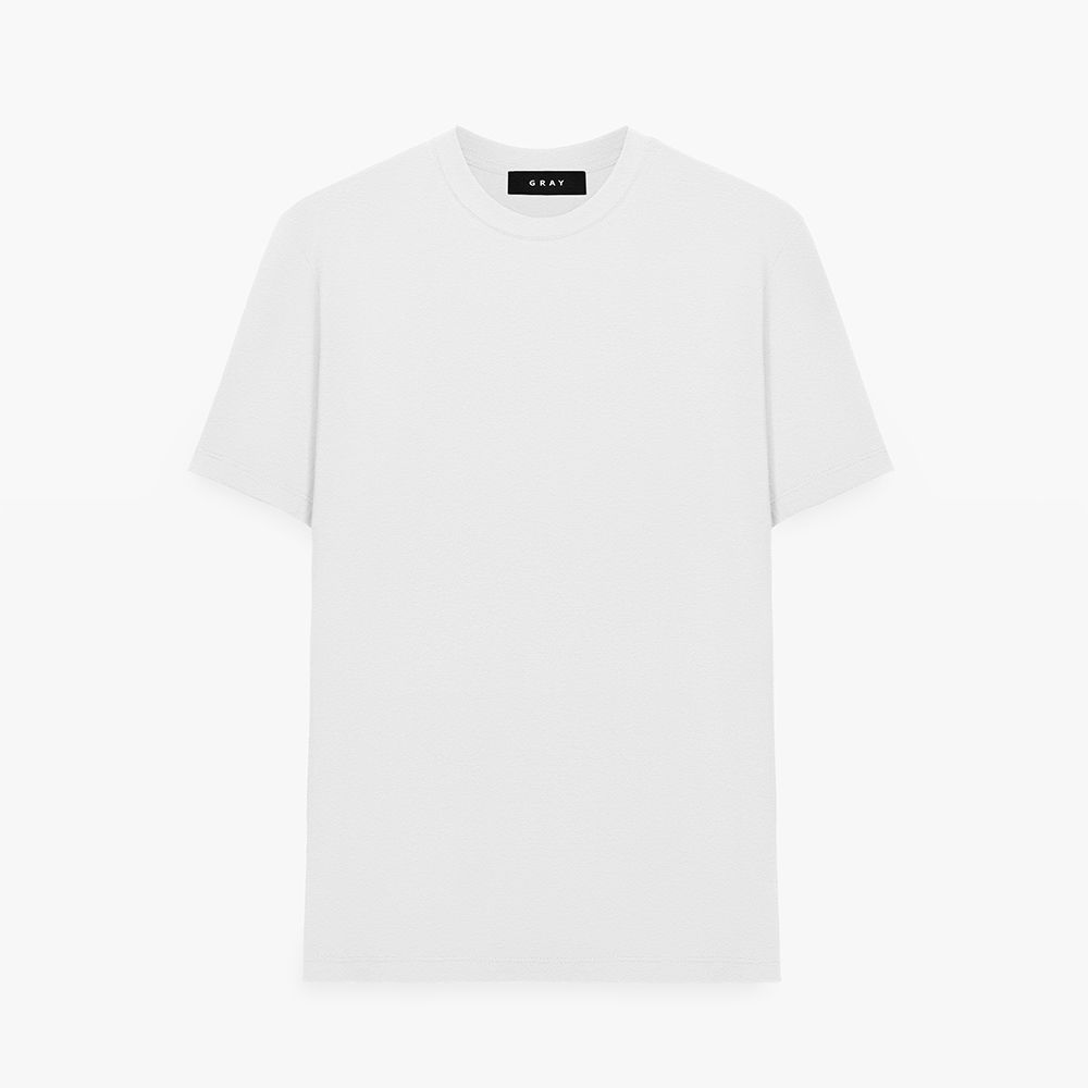 تی شرت آستین کوتاه مردانه گری مدل REGULAR رنگ سفید -  - 1