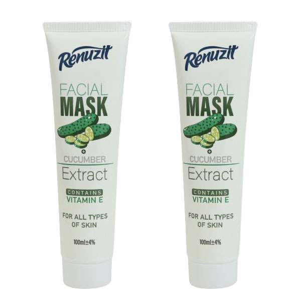 ماسک صورت رینوزیت مدل خیار حجم 100 میلی لیتر مجموعه 2 عددی ماسک صورت رینوزیت مدل خیار حجم 100 میلی لیتر مجموعه 2 عددی