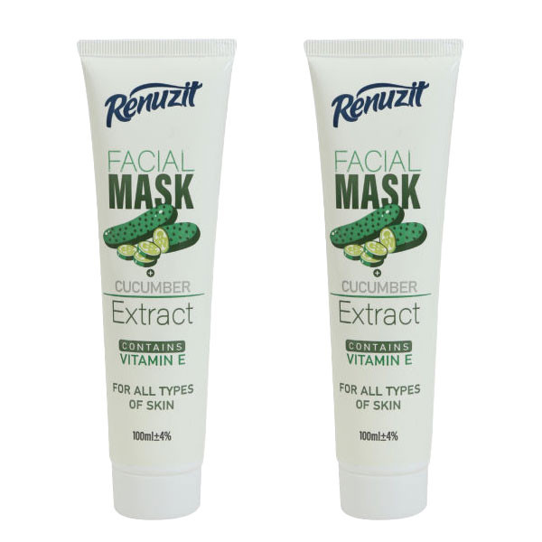 ماسک صورت رینوزیت مدل خیار حجم 100 میلی لیتر مجموعه 2 عددی ماسک صورت رینوزیت مدل خیار حجم 100 میلی لیتر مجموعه 2 عددی