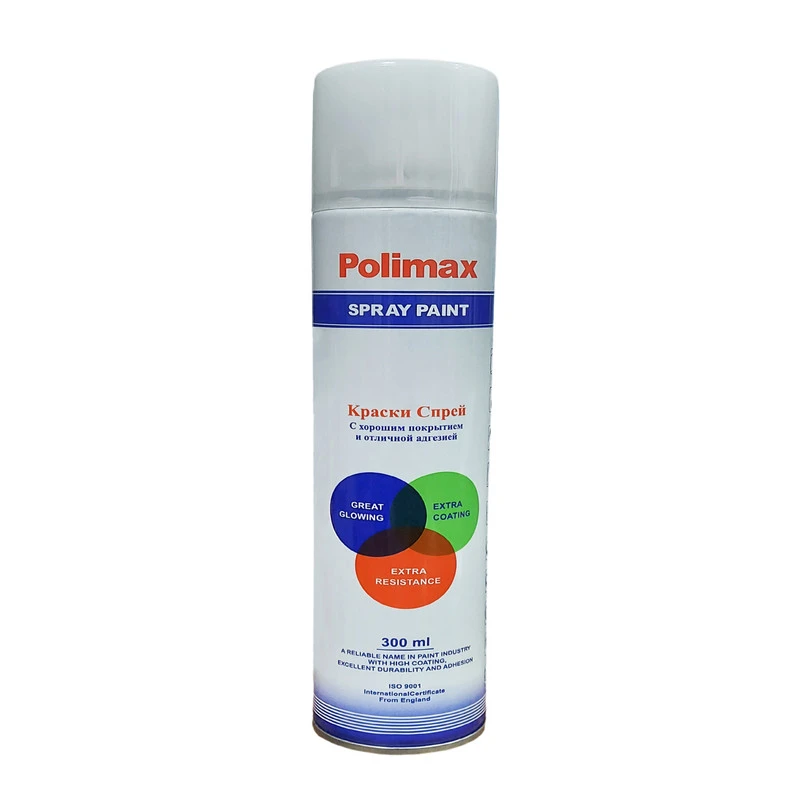 اسپری رنگ سفید براق پلی مکس کد 11006 حجم 300 میلی لیتر 