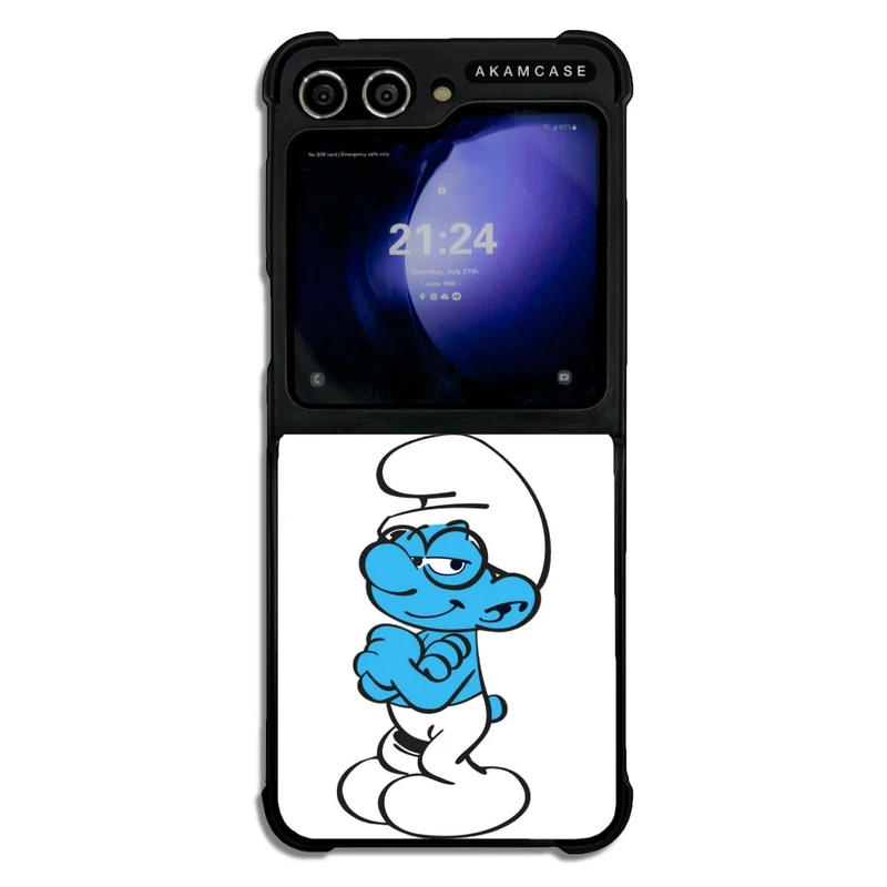 کاور آکام مدل AMC-WSGZFLIP5-SMURFS-26 مناسب برای گوشی موبایل سامسونگ Galaxy Z Flip 5