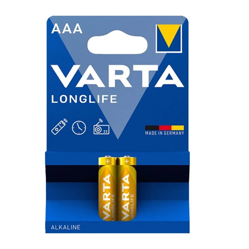 باتری نیم قلمی وارتا مدل LONGLIFE بسته دو عددی