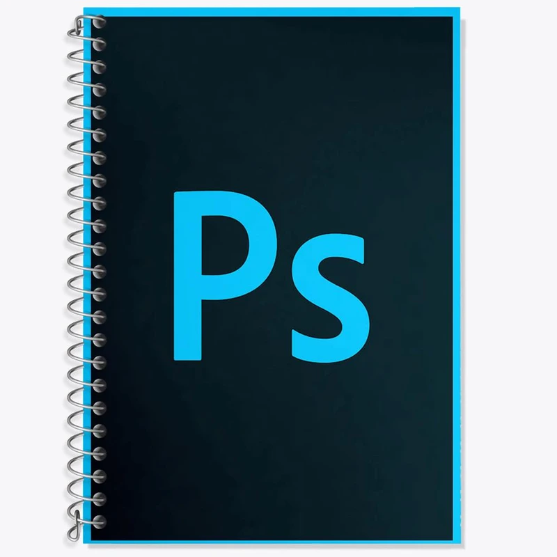 دفتر زبان 50 برگ خندالو مدل دو خط طرح فتوشاپ Photoshop کد 6201