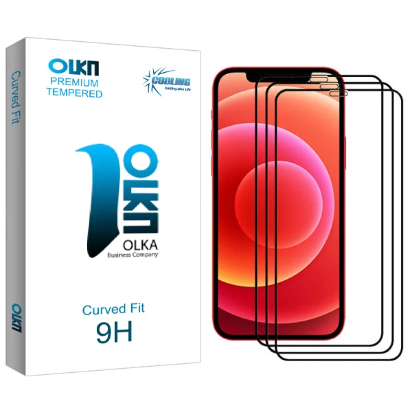 محافظ صفحه نمایشی کولینگ مدل Olka glass مناسب برای گوشی موبایل اپل Iphone 12mini بسته سه عددی
