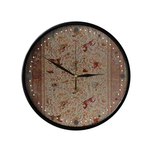 ساعت دیواری مدوپد طرح فرش قم شکارگاه مدل C-Ghom025