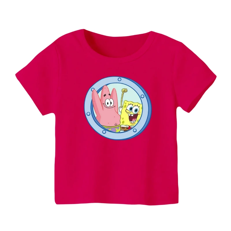 تی شرت آستین کوتاه بچگانه مدل باب اسفنجی کد ۱۱