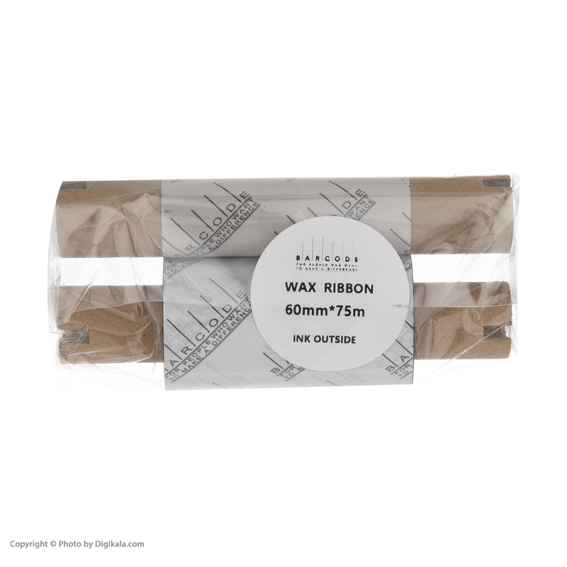 ریبون پرینتر لیبل زن بارکد مدل Wax 60 mm x 75 m