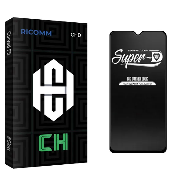 محافظ صفحه نمایش شیشه ای ریکام مدل CH Glass Super-D مناسب برای گوشی موبایل شیائومی Poco M3