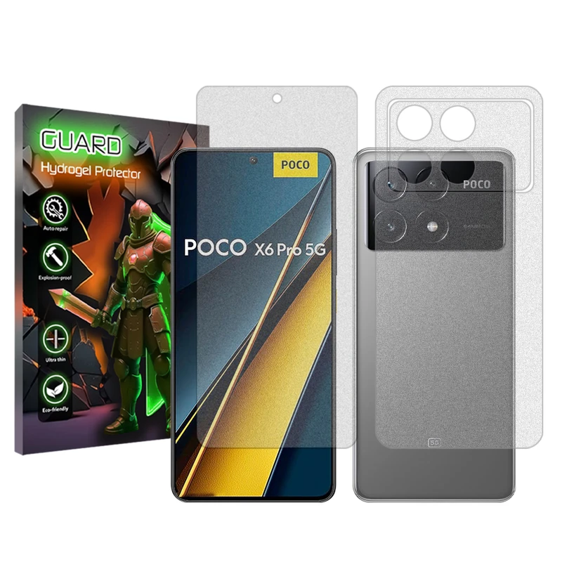محافظ صفحه نمایش مات گارد مدل Tough مناسب برای گوشی موبایل شیائومی Poco X6 Pro به همراه محافظ پشت گوشی