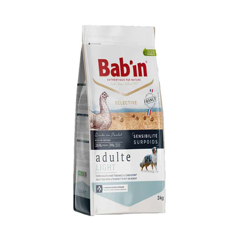 غذای خشک سگ لایت بابین مدل سلکتیو مرغ وزن 3 کیلوگرم
