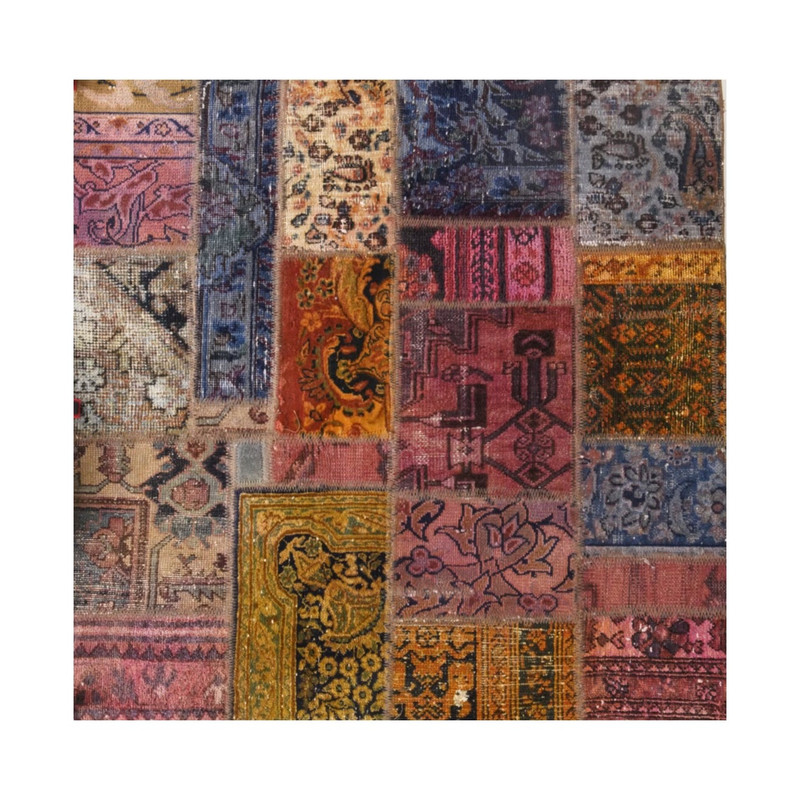 کلاژ فرش دستباف یک متری مدل وینتج کد 3
