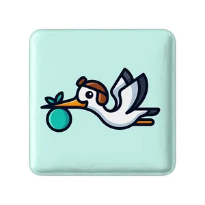 مگنت خندالو مدل حیوانات بامزه لک لک کد 28363