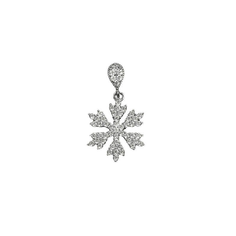 آویز گردنبند نقره زنانه مدل Snowflake_112