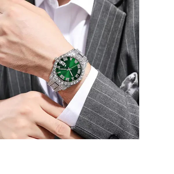 ساعت مچی عقربه‌ای مردانه مدل فول نگین کد date-n-s1