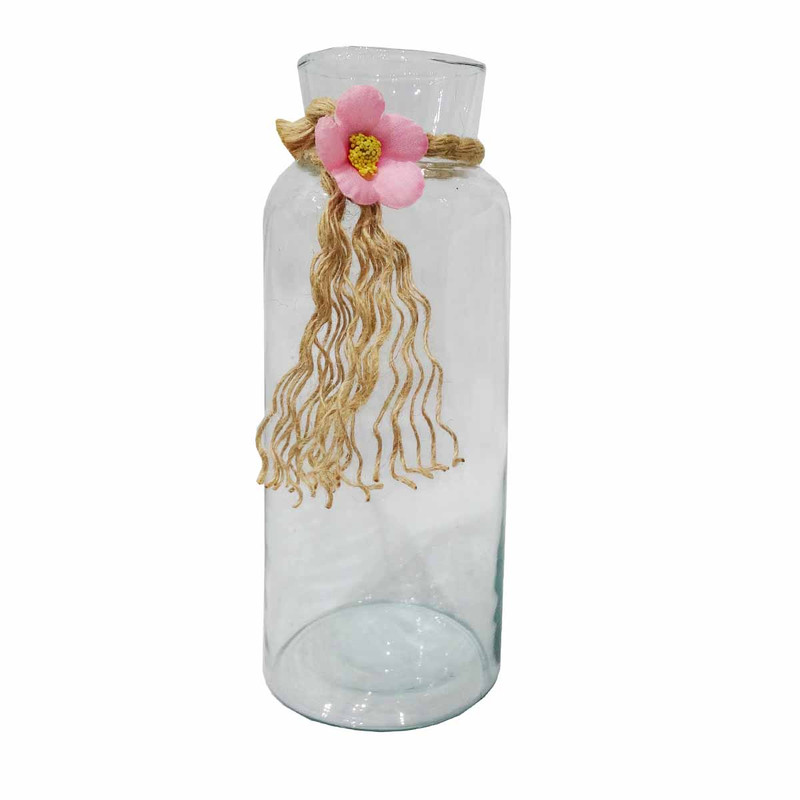 گلدان شیشه ای مدل گل بهاری کد 002