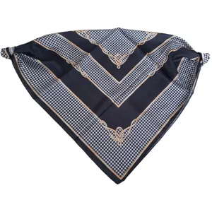 روسری زنانه مدل مینی ابریشم پیچازی راه راه مجلسی