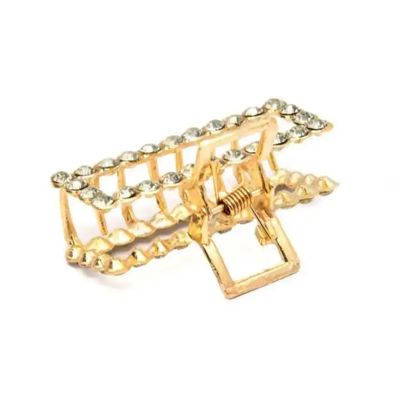 کلیپس مو زنانه مدل فلزی نگین دار