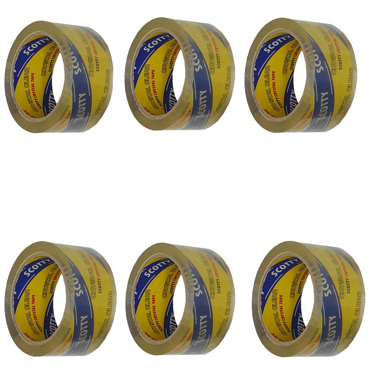 چسب نواری اسکتی مدل 0010 عرض 4.8 سانتی متری بسته 6 عددی