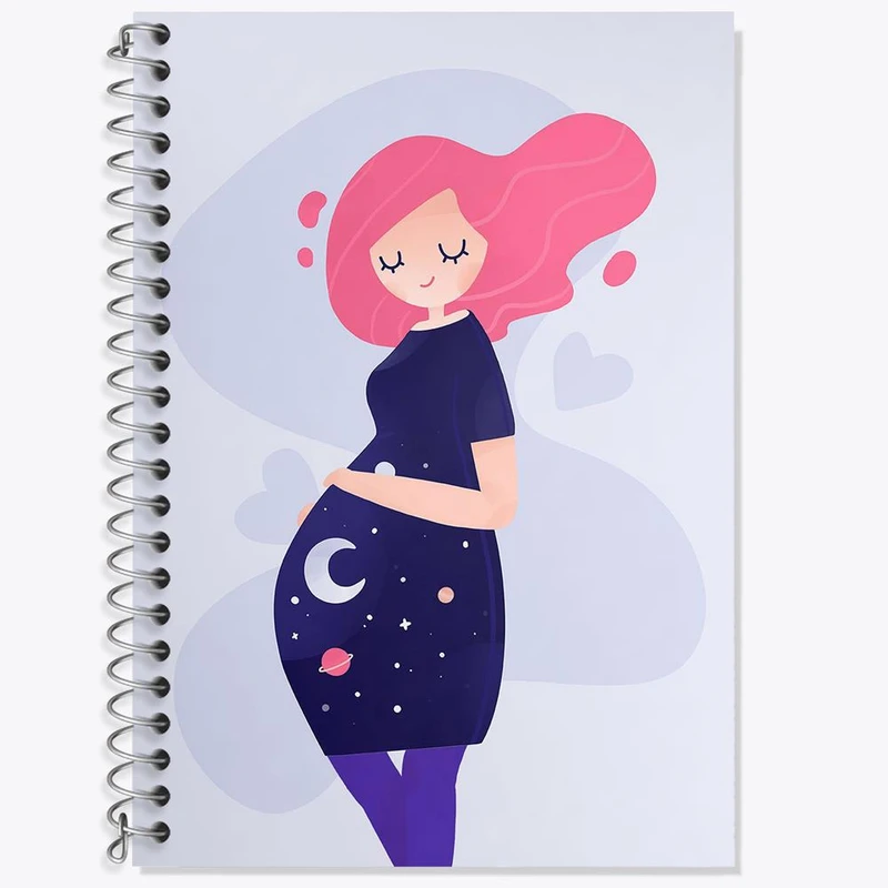 دفتر زبان 50 برگ خندالو مدل سه خط طرح بارداری کد 26692